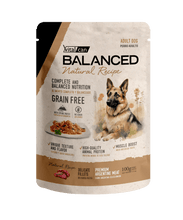 Cargar imagen en el visor de la galería, Caja Vitalcan Balanced Natural Recipe Pouch 100g Filetes Carne Grain Free (12un)