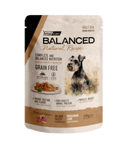 Cargar imagen en el visor de la galería, Caja Vitalcan Balanced Natural Recipe Pouch 100g Filetes Cordero Grain Free (12un)