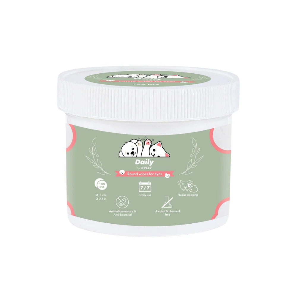 Toallitas Limpiador Lagrimas Quitamanchas Ojos MPets Daily (100 unidades)