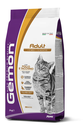 Gemon Cat High Premium Adulto Pollo Y Pavo 2kg Con Regalo