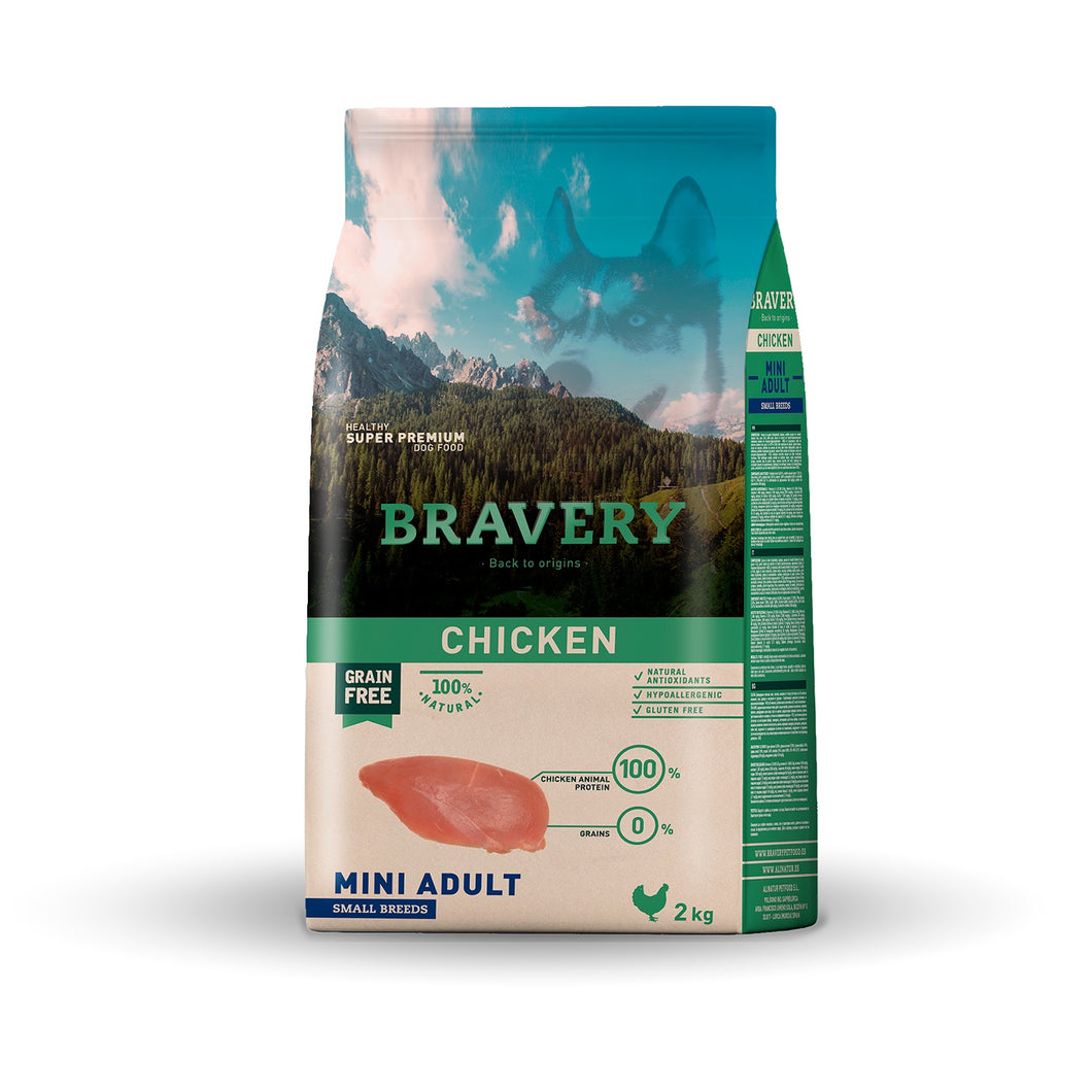 Bravery Grain Free Adulto Mini 2Kg Pollo