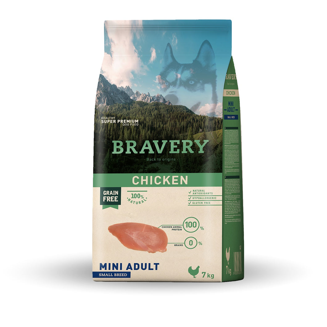 Bravery Grain Free Adulto Mini 7Kg Pollo