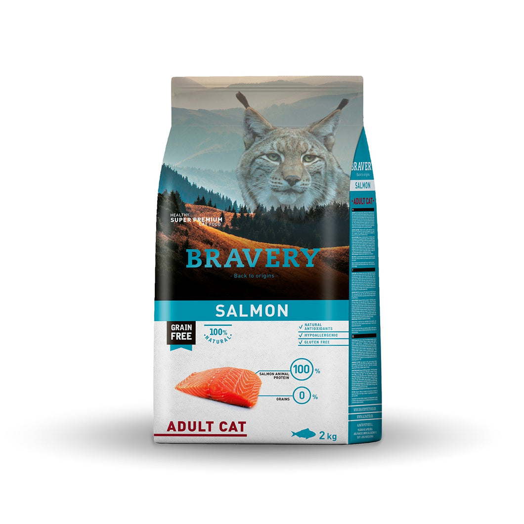 Bravery Grain Free Gato Adulto 2Kg Salmon