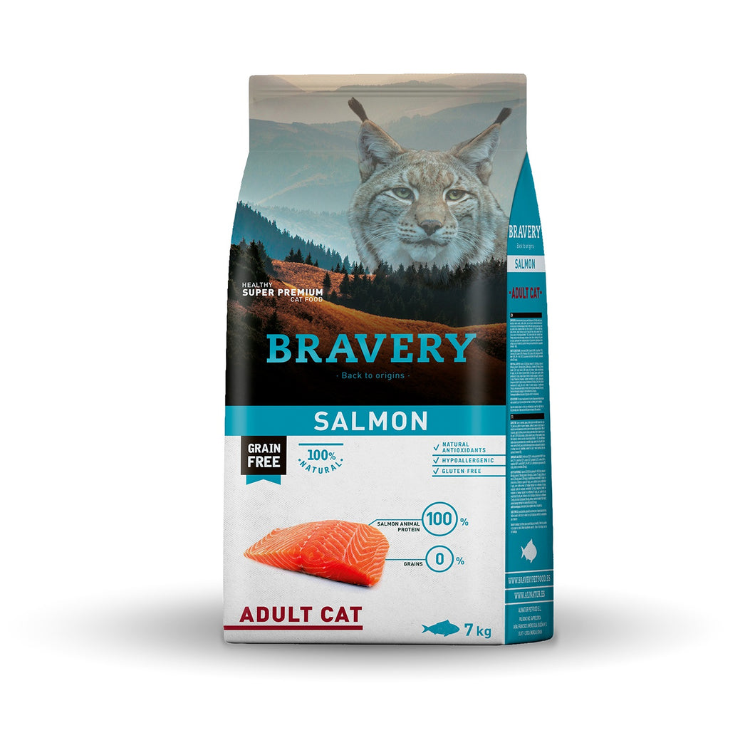 Bravery Grain Free Gato Adulto 7Kg Salmon