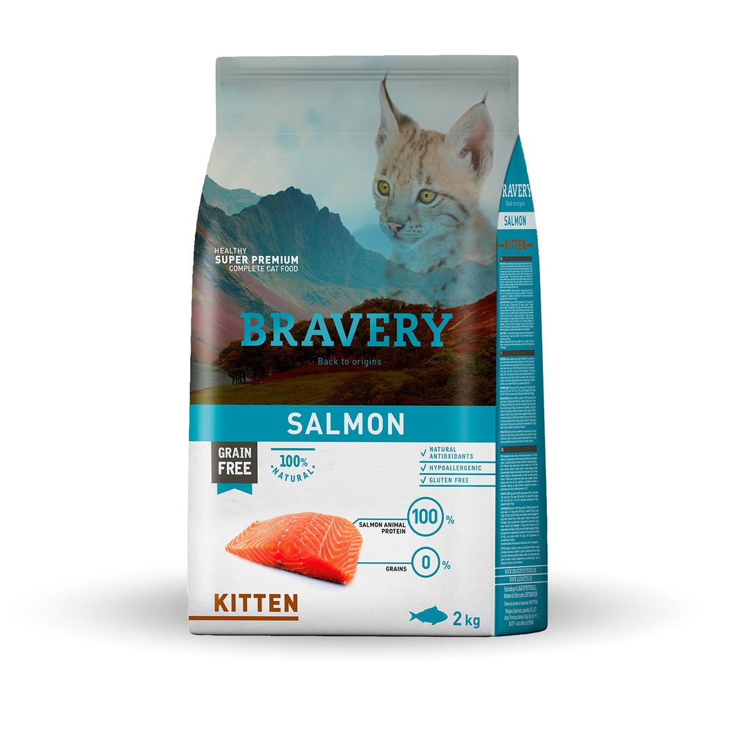 Bravery Grain Free Gato Kitten 2Kg Salmon