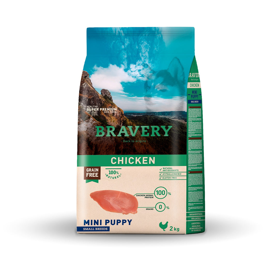 Bravery Grain Free Puppy Mini 2Kg Pollo