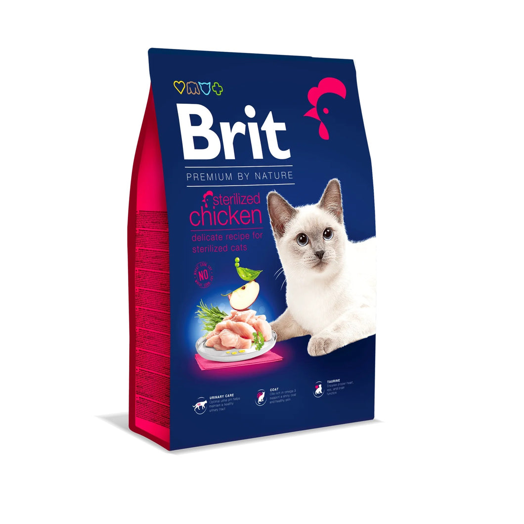 Brit Premium Gato  Castrado 8Kg Pollo Con Regalo