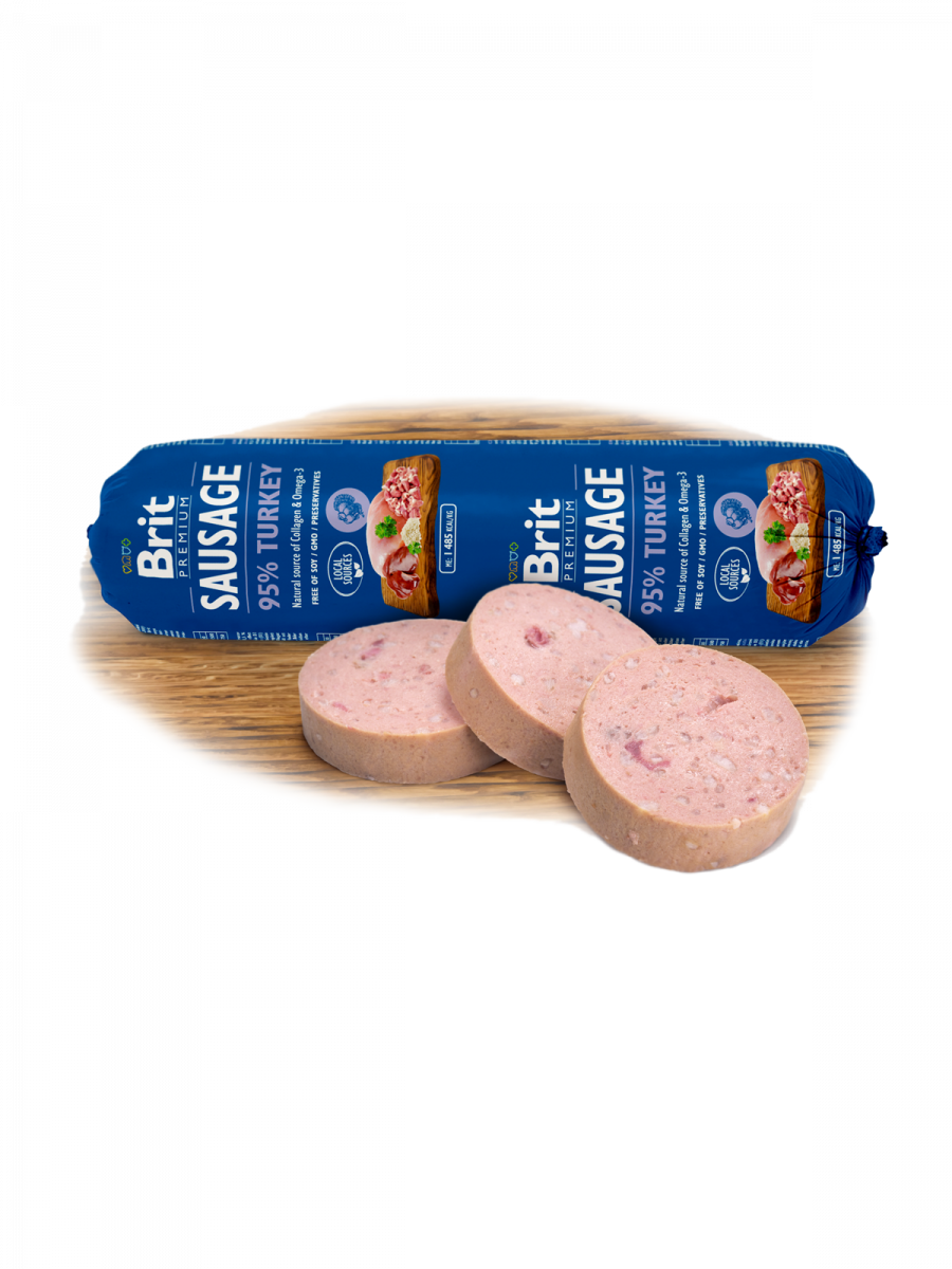 Pate Brit Perro Sausage 800g 95% Pollo