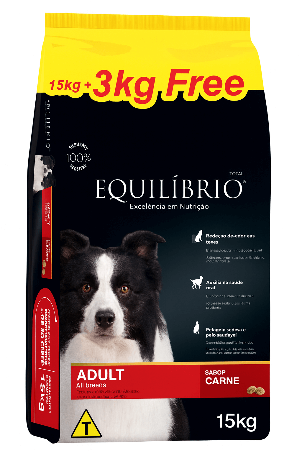 Equilibrio Adulto Razas Medianas Carne 15+3Kg Con Regalo