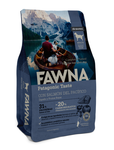 Fawna Patagonic Taste Perro Adulto Mediano y Grande Salmon 15kg Con Regalo