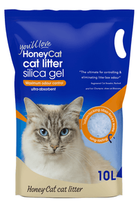Piedras Sanitarias De Gel Silica Honey Cat Para Gato 10L Con Regalo