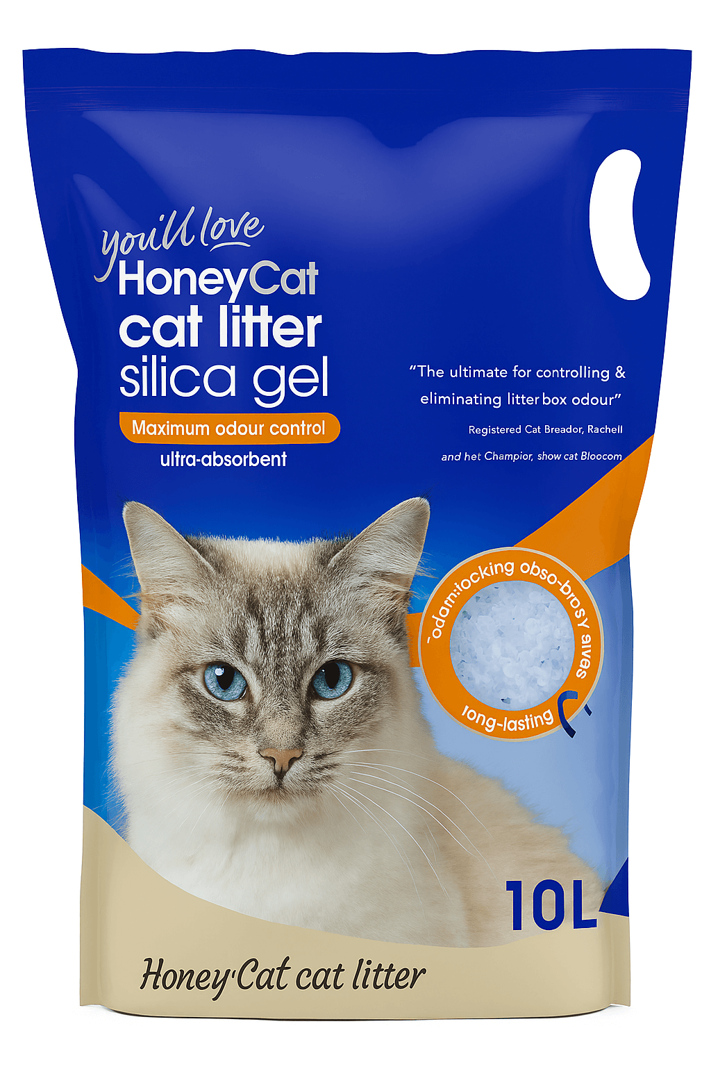Piedras Sanitarias De Gel Silica Honey Cat Para Gato 10L Con Regalo