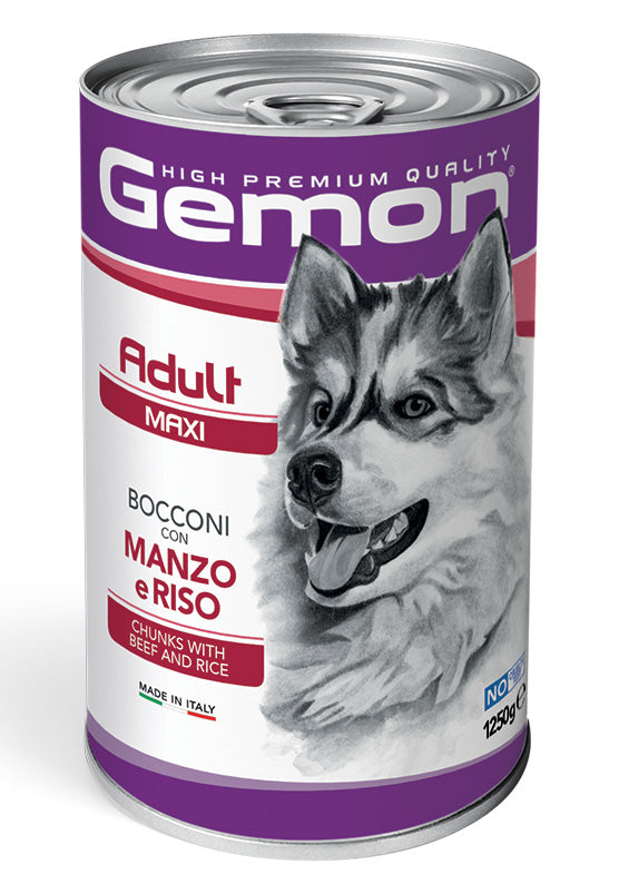 Gemon Pate Perro 1250g Maxi Carne Ternera y Arroz