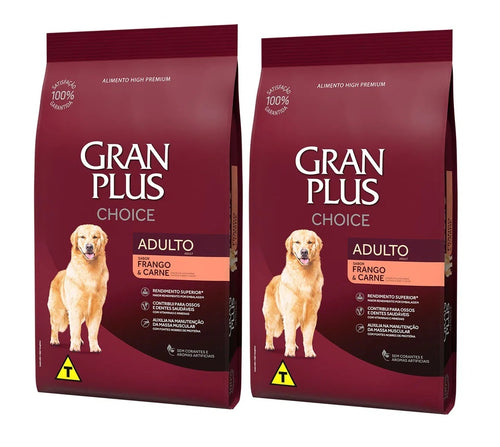 Pack Gran Plus Premium Choice Adulto Carne y Pollo 40kg