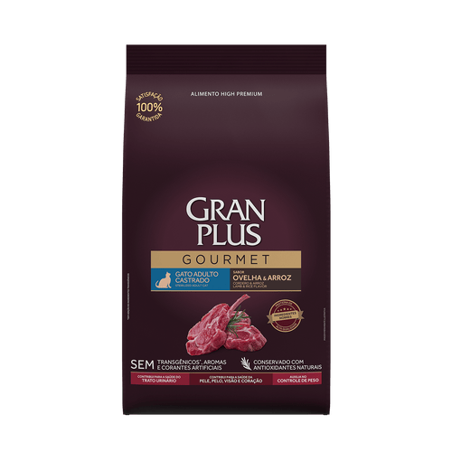 Gran Plus Gourmet High Premium Gato Castrado Cordero 10Kg