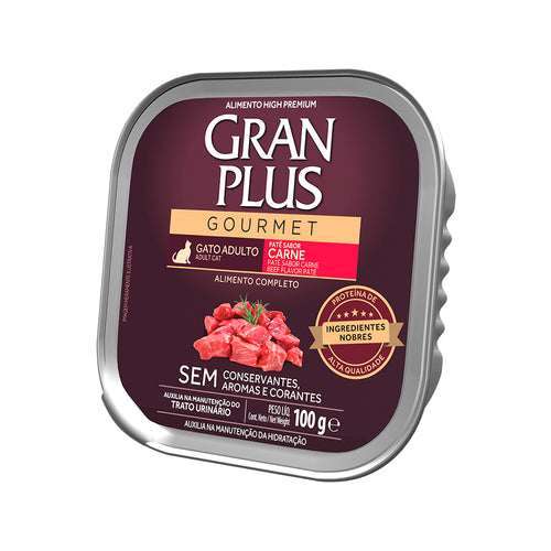 Gran Plus Gourmet Pate Gato Adulto 100g Carne