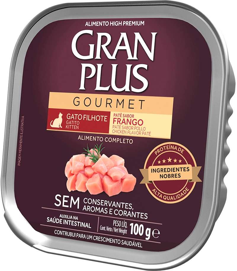 Gran Plus Gourmet Pate Gato Filhote 100g Pollo