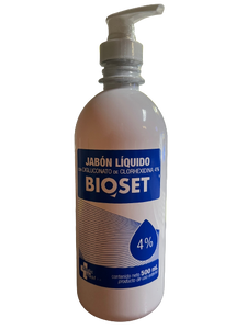 Shampoo Jabon Liquido Clorhexidina 4% Bioset 1000ml