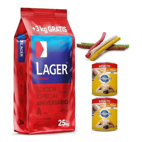 Lager Adulto 29k Con 2pates 280g y Snacks