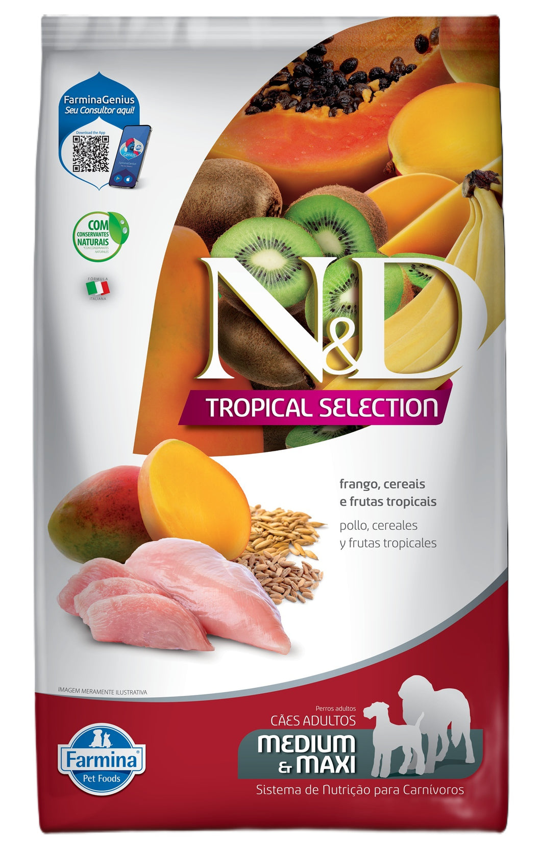 Farmina N & D Tropical Canine Adulto Medium & Maxi Pollo 12Kg Con Regalo