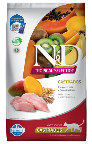 Farmina N & D Tropical Feline Castrado Pollo 7Kg Con Regalo