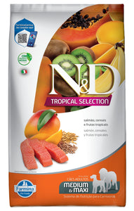 Farmina N & D Tropical Canine Adulto Medium & Maxi Salmon 2.5Kg Con Regalo