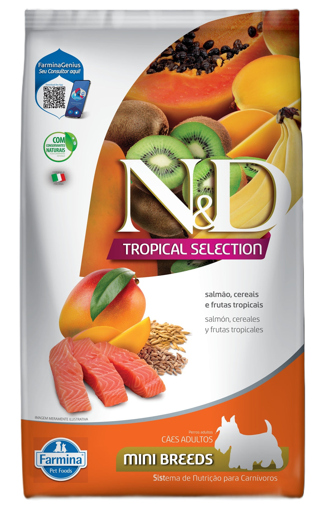 Farmina N & D Tropical Canine Adulto Mini Salmon 2.5Kg Con Regalo