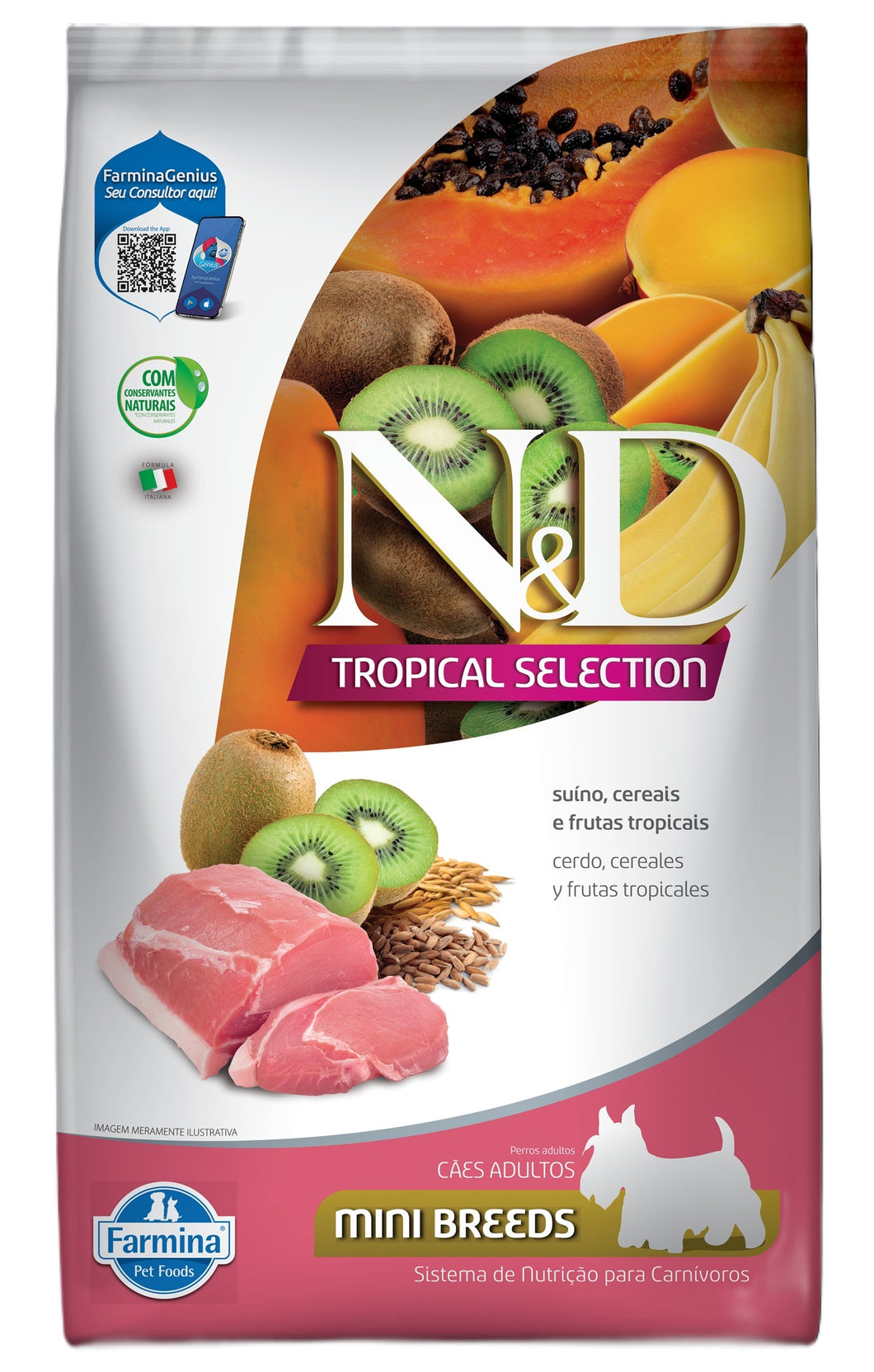 Farmina N & D Tropical Canine Adulto Mini Cerdo 2.5Kg Con Regalo