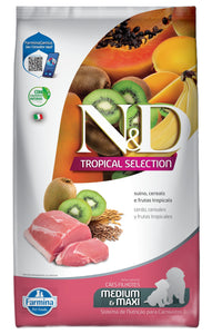 Farmina N & D Tropical Canine Puppy Medium & Maxi Cerdo 12Kg Con Regalo