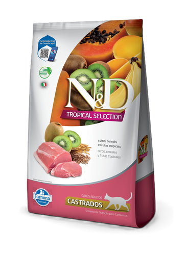 Farmina N & D Tropical Feline Castrado Cerdo 7Kg Con Regalo