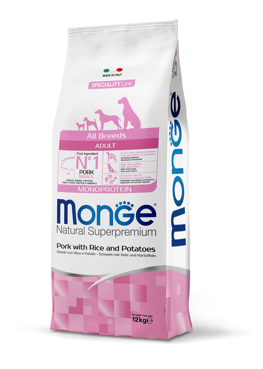 Monge Dog Monoproteina Adulto All Breeds Cerdo 12Kg Con Regalo