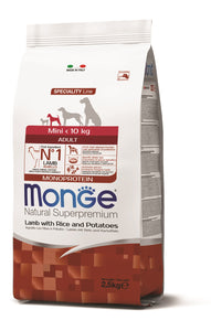 Monge Dog Monoproteina Adulto Mini Cordero 2.5kg Con Regalo