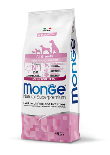 Monge Dog Monoproteina Puppy All Breeds Cerdo 12Kg Con Regalo