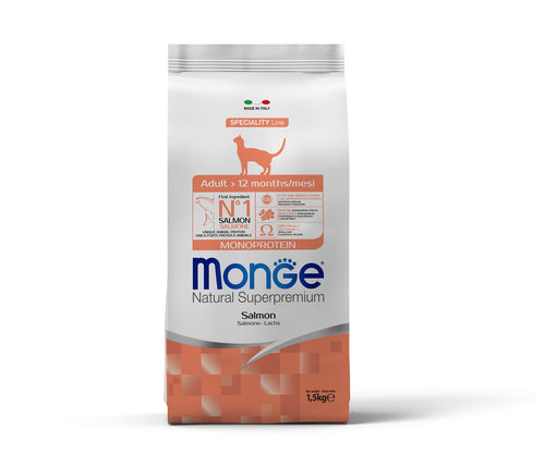Monge Feline Monoproteina Adulto Salmon 1,5kg Con Regalo