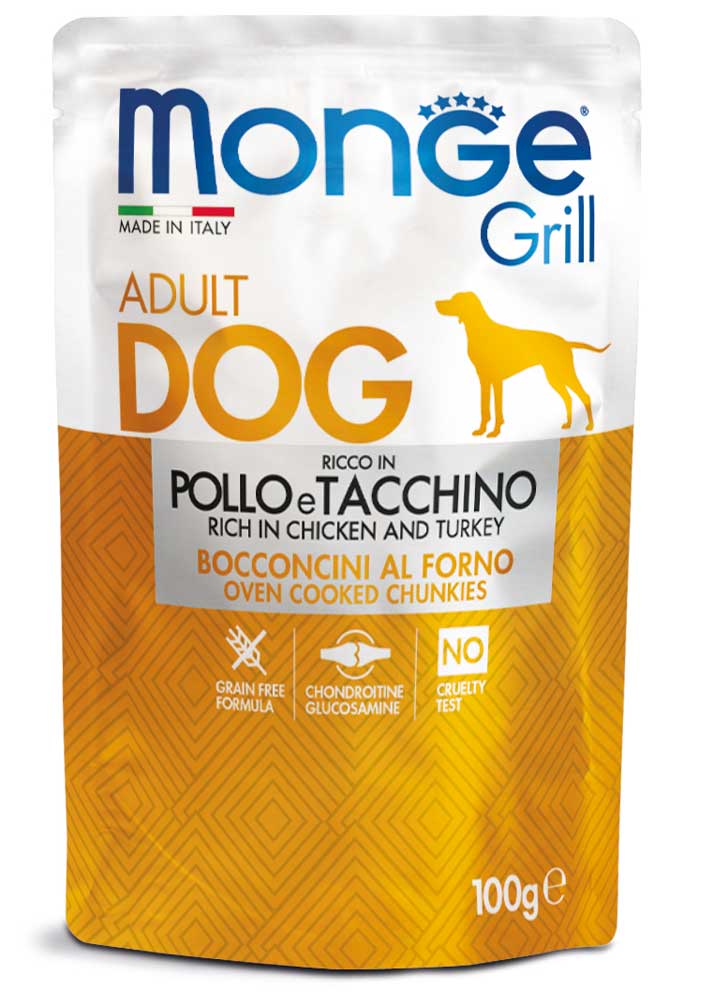 Monge Grill Pouch Dog Pollo y Pavo 100g