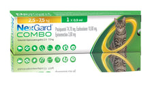 Cargar imagen en el visor de la galería, Pipeta Antiparasitaria Interna Externa Gatos 2.5 a 7.5 Kg Nexgard Combo