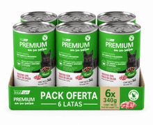 Cargar imagen en el visor de la galería, Pack Vitalcan Premium Gato Lata 340g Trocitos con Pollo en Salsa (6 unidades)