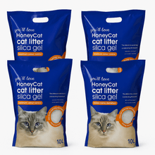 Cargar imagen en el visor de la galería, Pack Piedras Sanitarias De Gel Silica Honey Cat Para Gato 40L / 16Kg