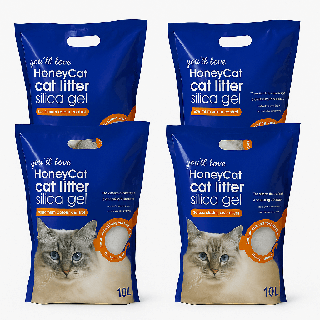 Pack Piedras Sanitarias De Gel Silica Honey Cat Para Gato 40L / 16Kg