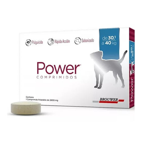 Pastilla Antipulgas Power Brouwer Perros (30 a 40Kg)