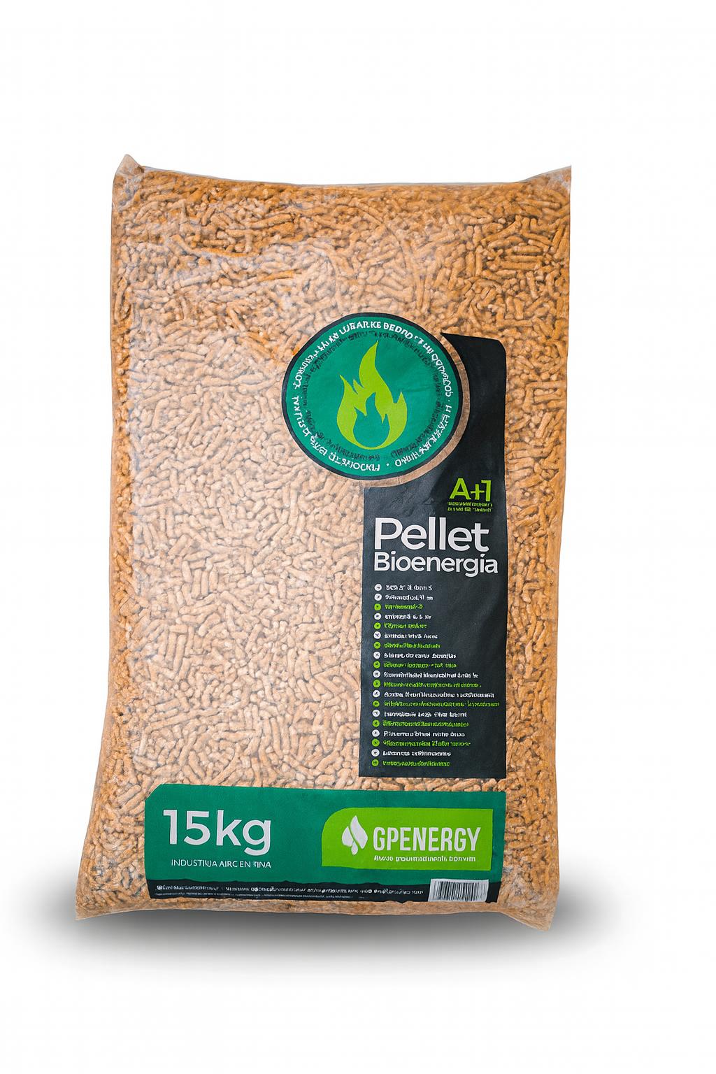 Pellets Madera Super Premium GP Energy Estufas Y Calefactores 15 Kg