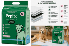 Cargar imagen en el visor de la galería, Pañales De Entrenamiento Pepito Carbon 28un 75x60cm