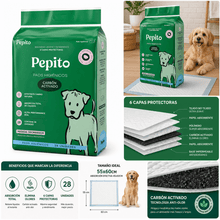 Cargar imagen en el visor de la galería, Pañales De Entrenamiento Pepito Carbon 28un 55x60cm