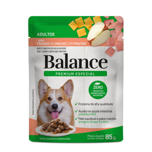 Pouch Balance Premium Especial Adulto Pollo en Salsa con Frutas (Caja 18un)