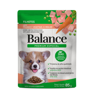 Pouch Balance Premium Especial Cachorro Pollo y Vegetales en Salsa (Caja 18un)