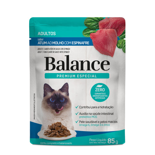 Pouch Balance Premium Especial Gato Adulto Atun en Salsa con Vegetales (Caja 18un)
