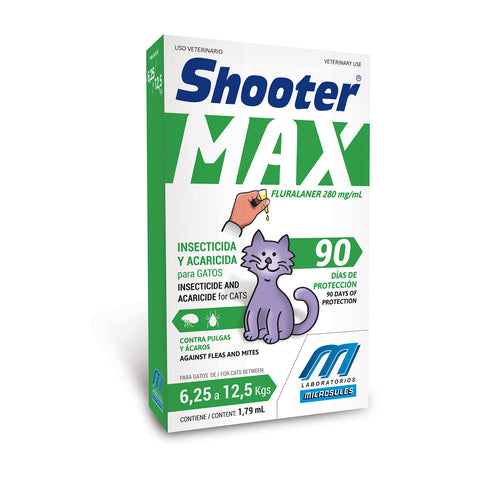 Pipeta Antipulgas Shooter Max Gatos 6.25Kg a 12.5Kg (3 meses)