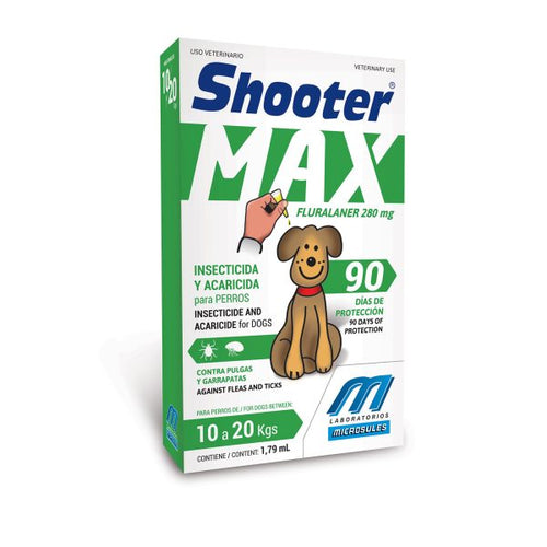 Pipeta Antipulgas Shooter Max Perros 10Kg a 20Kg (3 meses)