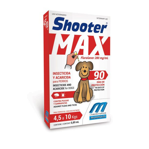 Pipeta Antipulgas Shooter Max Perros 4.5Kg a 10Kg (3 meses)