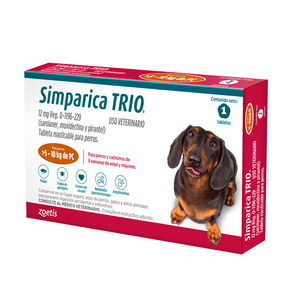 Pastilla Antipulgas e Internos Simparica Trio 5/10kg ( 3un )